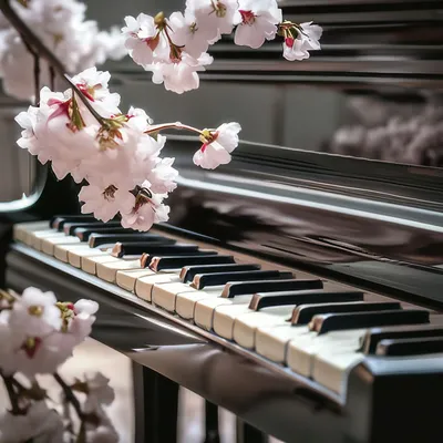Пианино-фонтан с цветами | Пикабу
