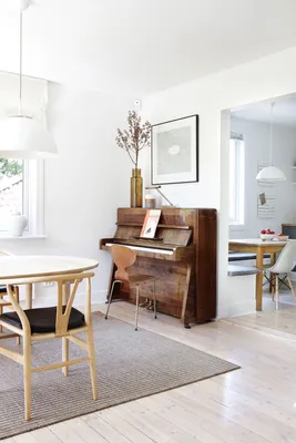 Пианино в доме: 17 красивых интерьеров – Вдохновение | Главная гостиная,  Домашний декор в стиле ретро, Интерьер