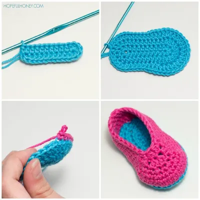 Вязание подошвы пинеток крючком (схема 1) | Zapatos tejidos para bebe,  Zapatitos crochet, Patrón de ganchillo