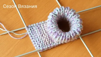 Пинетки спицами (от 0 до 1года). Простая модель. Knitting Baby booties.  Вяжем с Оксаной Валерьевной. - YouTube