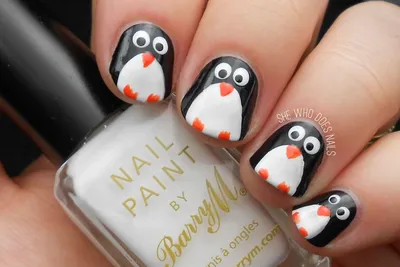 1-я Наклейка Наклейки для ногтей слайдеры для маникюра Пингвины