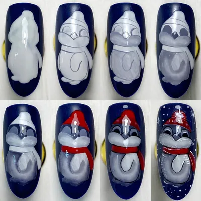 🎈🐧 Романтичный Пингвин с Воздушным Шаром / Весенний Дизайн Ногтей /  Рисунок Гель-лаком для Маникюра | Дизайн Ногтей / Маникюр ВидеоМК | Дзен