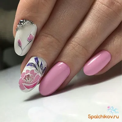 🌺Рисуем ПИОН на ногтях🌺ЦВЕТЫ на ногтях🌺Дизайн ногтей гель лаком🌺Nail  Design Shellac🌺 - YouTube