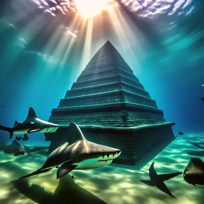 Пирамиды под водой, мимо проплывают …» — создано в Шедевруме