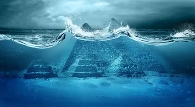 Онлайн пазл «Пирамиды под водой»