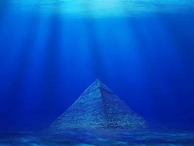 Сфинкс и древние пирамиды под водой…» — создано в Шедевруме