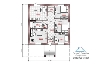 Проект дома 95 кв м - 03-53 🏠 | СтройДизайн