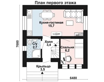 387A «Отдых» - проект коттеджа с мансардой, с большой террасой, дача, дом  для отдыха: цена | Купить готовый проект с фото и планировкой