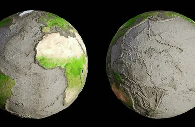 Как выглядела бы поверхность Земли без воды - YouTube