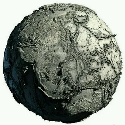 Как действительно выглядит Земля без воды или горы на \"мяче\" | Пикабу