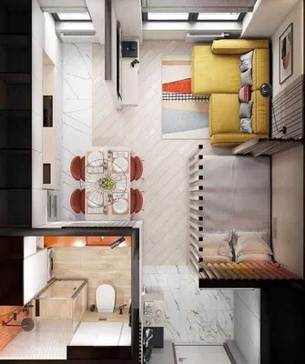 Дизайн квартиры-студии 30 кв.м | Дизайн квартиры, Дизайн, Дизайн дома