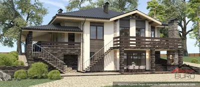 Проект дома с большим гаражом – фото и описание архитектурного проекта в  пос. Староникольское на Киевском шоссе