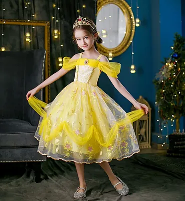 Платья принцессы Белль для девочек: купить платье принцессы Белль из Диснея  в интернет магазине Toyszone.ru