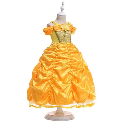 Платье принцессы Белль на девочку NPL315 в интернет-магазине Ekakids