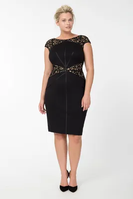 Фото платья футляр для полных женщин с кружевными вставками | Plus size  party dresses, Plus size dresses, Plus size outfits