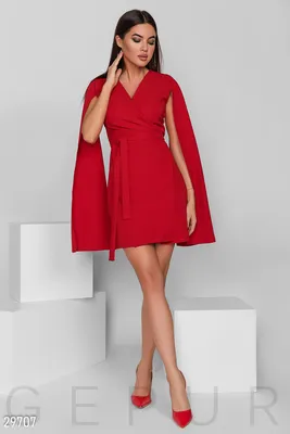 Эффектное платье-кейп (арт. 29707) ♡ интернет-магазин Gepur