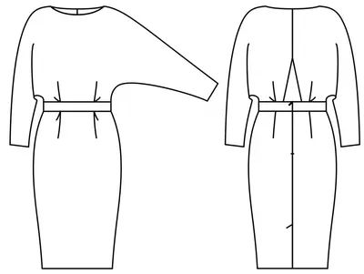 Выкройка платья с рукавом летучая мышь — Кройка и шитье с Сергеем Карауловым