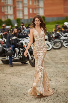 Свадебное платье-русалка артикул 201615 цвет белый👗 напрокат 5 900 ₽ ⭐  купить 60 000 ₽ в Ярославле