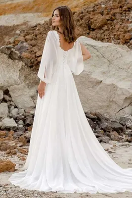 Свадебное платье с завышенной талией и пышной юбкой артикул 103583 цвет  белый👗 напрокат 8 700 ₽ ⭐ купить 89 000 ₽ в Волгограде