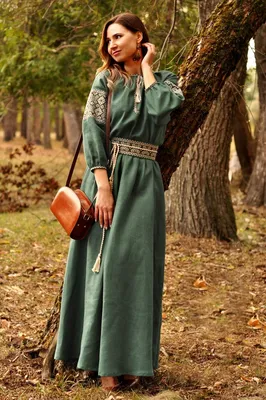 Платье вышиванка “Восточный сад” красное DVAC96, 2KOLYORY - ручной работы  на UkrainArt