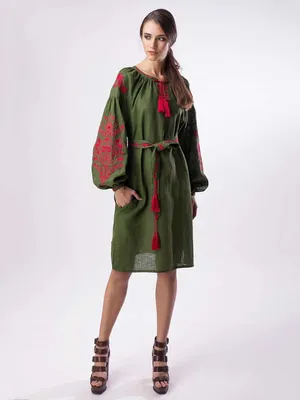 Платье вышиванка миди вышитое — цена 1450 грн в каталоге Вышиванки ✓ Купить  женские вещи по доступной цене на Шафе | Украина #127194682