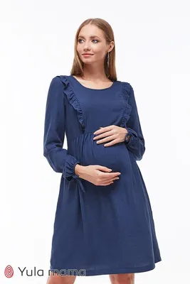 Платье для беременных и кормящих 11586 пудра | Магазин для беременных и  кормящих мам skoromama.ru