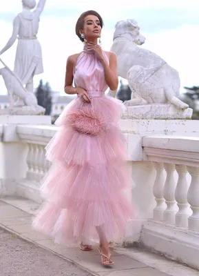 Каталог – Платье из фатина. Розовое. Арт. 160 | Бальные длинные платья,  Свадебное платье с вырезом на спине, Свадебное платье с пышной юбкой