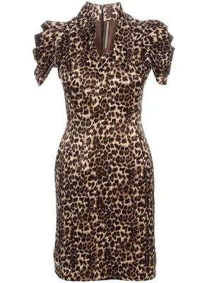Красивое леопардовое платье (54 фото)