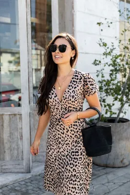 Леопардовое платье: модели и фасоны, удачные сочетания с фото