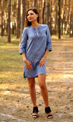 Женское Платье-рубашка из льна длины миди купить в онлайн магазине -  Unimarket