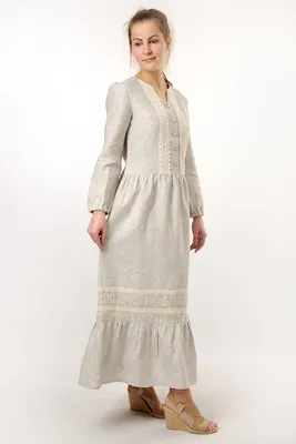 Модные фасоны платьев из льна: белые, с кружевом и в бохо стиле | Платья, Льняное  платье, Фасон платья