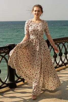 Широкое платье из льна - артикул B4522054, цвет CANYON CLAY - купить по  цене 3839 руб. в интернет-магазине Baon