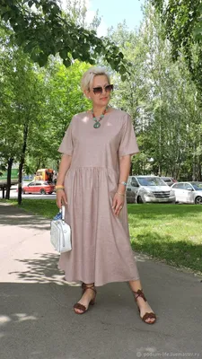 Льняное платье с вышивкой (арт. 42619) ♡ интернет-магазин Gepur