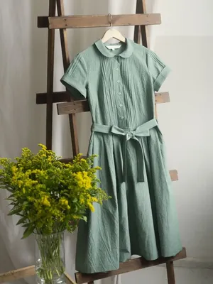 Платье с круглым воротником и застрочками Скромное обаяние 145169411 купить  в интернет-магазине Wildberries