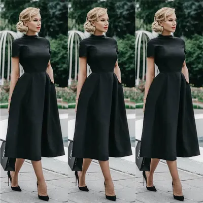 Высокое качество, элегантное черное платье, винтажное женское,  расклешенное, вечернее платье для выпускного вечера, платья в стиле ретро –  лучшие товары в онлайн-магазине Джум Гик