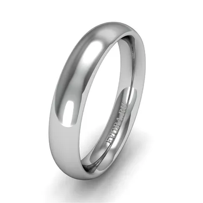 Классическое обручальное кольцо шириной 4 мм из платины (код: 85980)-  купить по цене 67100 руб. в Москве: фото, характеристика, описание товара