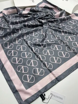 Купить Женский платок шёлковый Valentino серый 11012338 в интернет магазине  monbabiole.ru в Москве