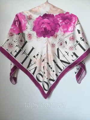 Купить Женский платок шёлковый Valentino бежевый 14072316 в интернет  магазине monbabiole.ru в Москве