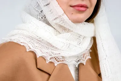 Пуховый шарф палантин, паутинка женская Гильдия Пуховниц 13257316 купить в  интернет-магазине Wildberries