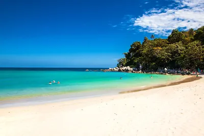 Freedom Beach, Phuket, Thailand - Tropical Island with White Paradise Sand  Beach and Turquoise Clear Water and Granite Stones Stock Image - Image of  floating, palm: 152236031