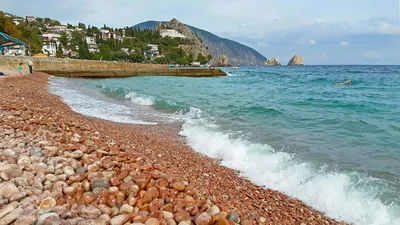 Пляж санатория Гурзуфский. Пляж в Гурзуфе