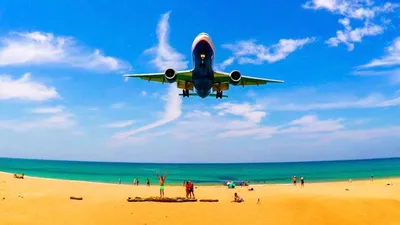 Пляж с самолетами пхукет фото фото