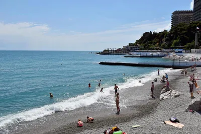 Отзыв о Пляж санатория \"Мисхор\" (Крым, Ялта) | Хороший и чистый пляж