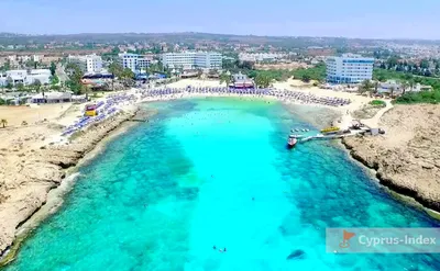 Пляж Ватия Гония (Vathia Gonia Beach) Айя Напа, Кипр - подробный обзор пляжа