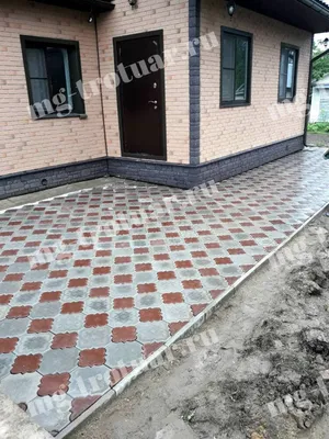 Использование тротуарной плитки на даче