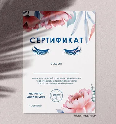 Создание дизайна сертификата на любую тематику за 500 руб., исполнитель  Владимир (Vladimir_101) – Kwork