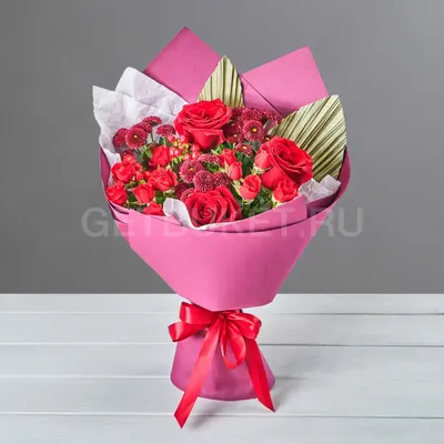 Купить букет из роз и конфет | Доставка цветов Москва Dakota flora