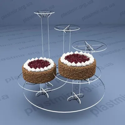 Высокая светящаяся 2х ярусная подставка под торт %