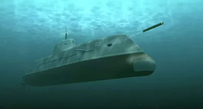 Подводная лодка под водой» — создано в Шедевруме