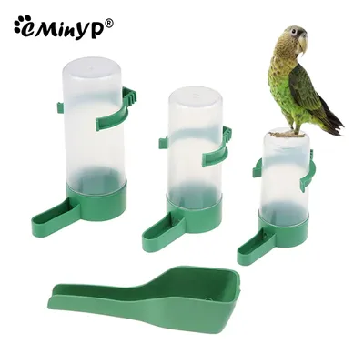 Автоматическая поилка для попугаев, клетка для кормушка для воды и корма, с  зажимом, для попугаев, попугаев | AliExpress